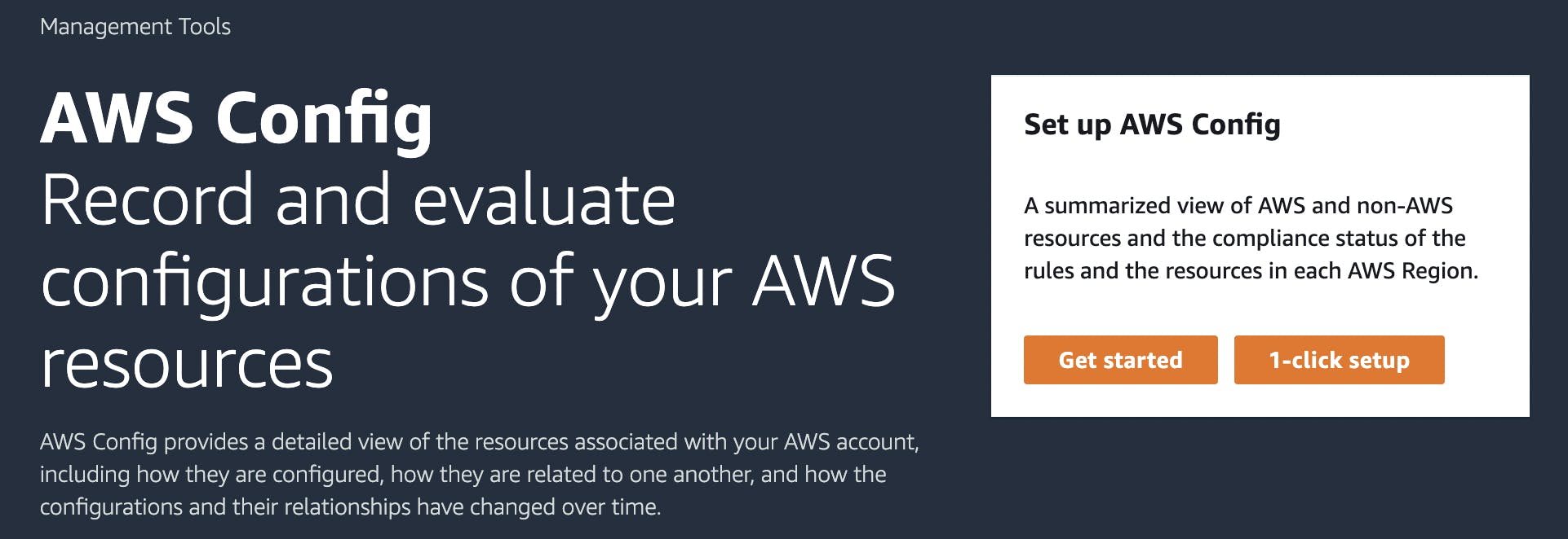 Setting up AWS Config