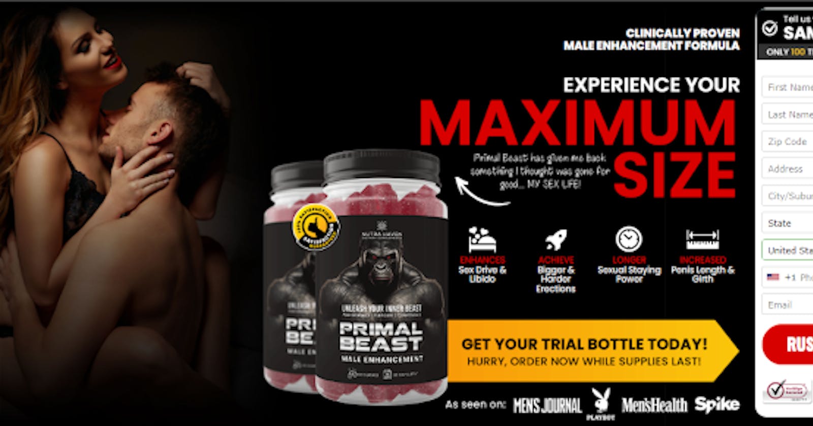 Primal Beast Male Enhancement (Scam Alert) Achieve Bigger & Harder Erections!