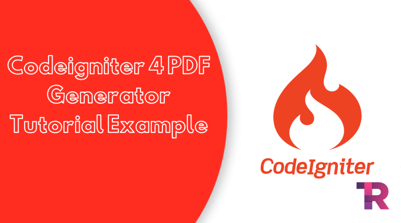 Codeigniter 4 PDF Generator Tutorial Example