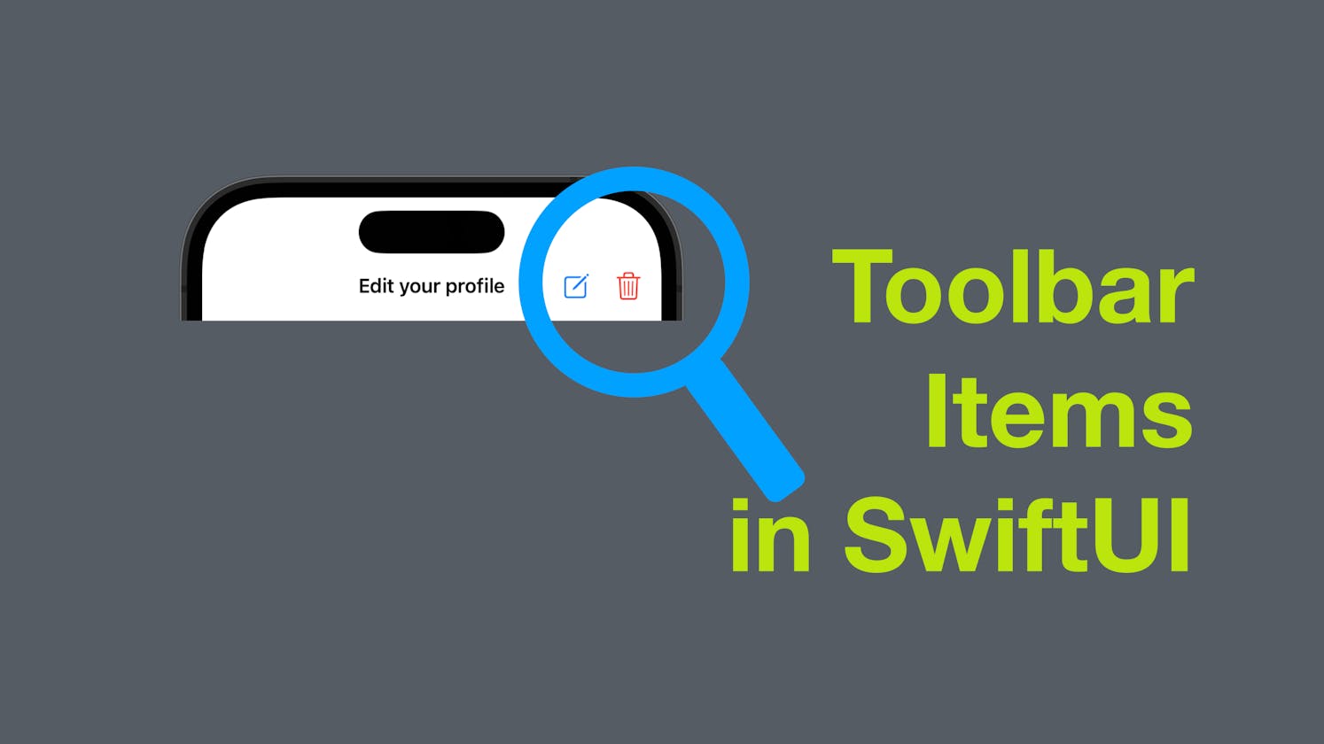 Navigation Toolbar Items in SwiftUI