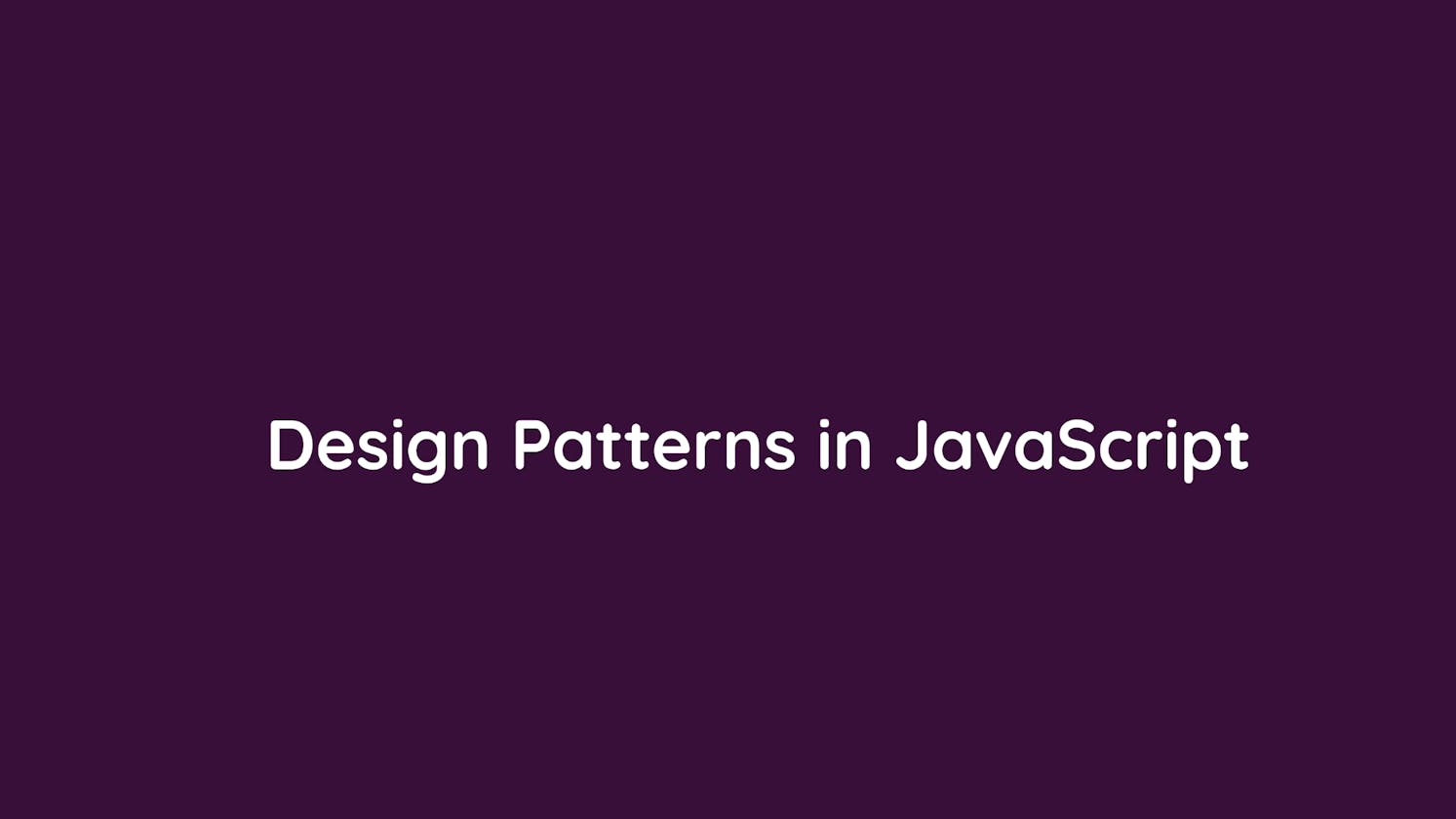 Design Patterns Implementation in JavaScript