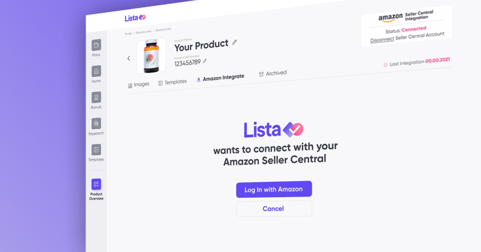 How to integrate with Amazon in Lista
