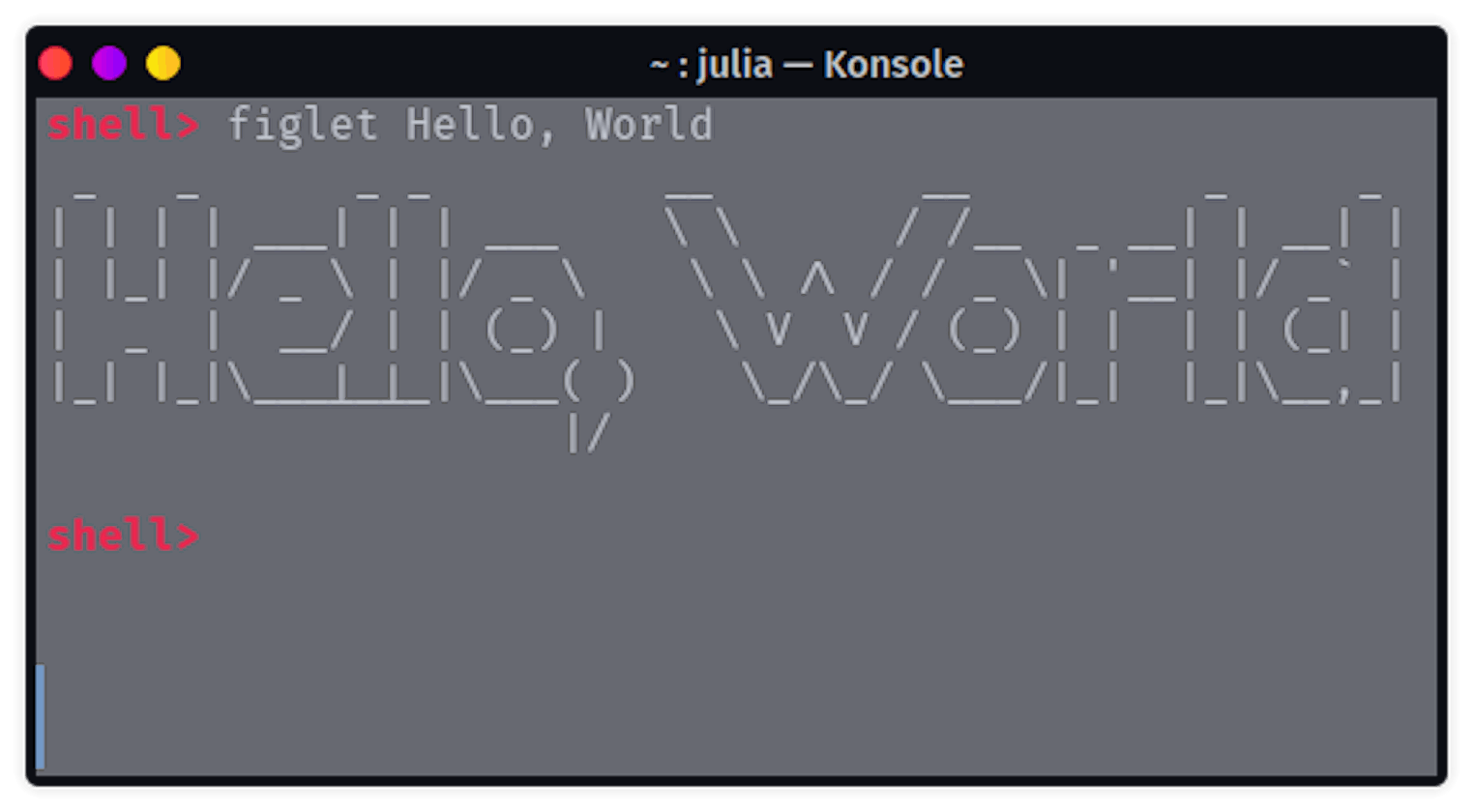 "Hello, World" program in Julia