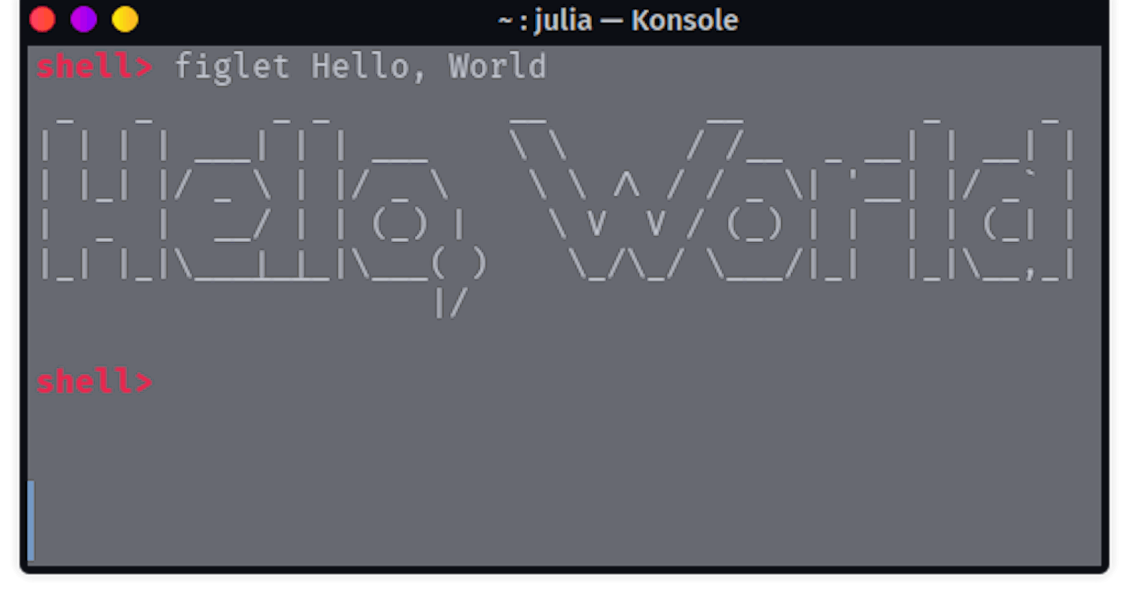 "Hello, World" program in Julia