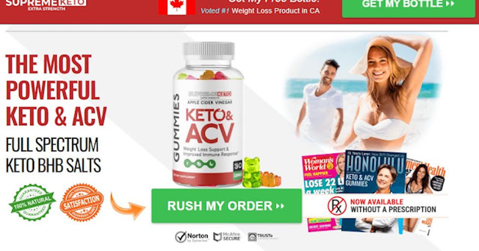 Supreme Keto ACV Gummies (Canada, USA): Reviews, Ingredients, Side Effects, 100% Really Work & Buy Now!