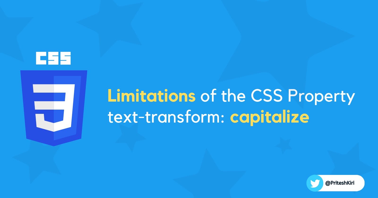 Limitations of the CSS Property text-transform: capitalize