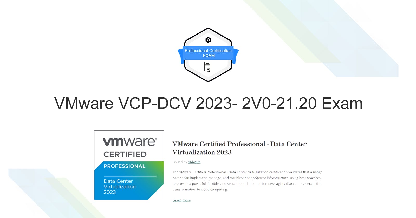 VMware VCP-DCV 2023- 2V0-21.20 Exam