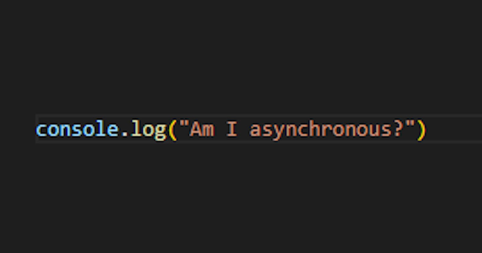 Is console.log() asynchronous in javascript?