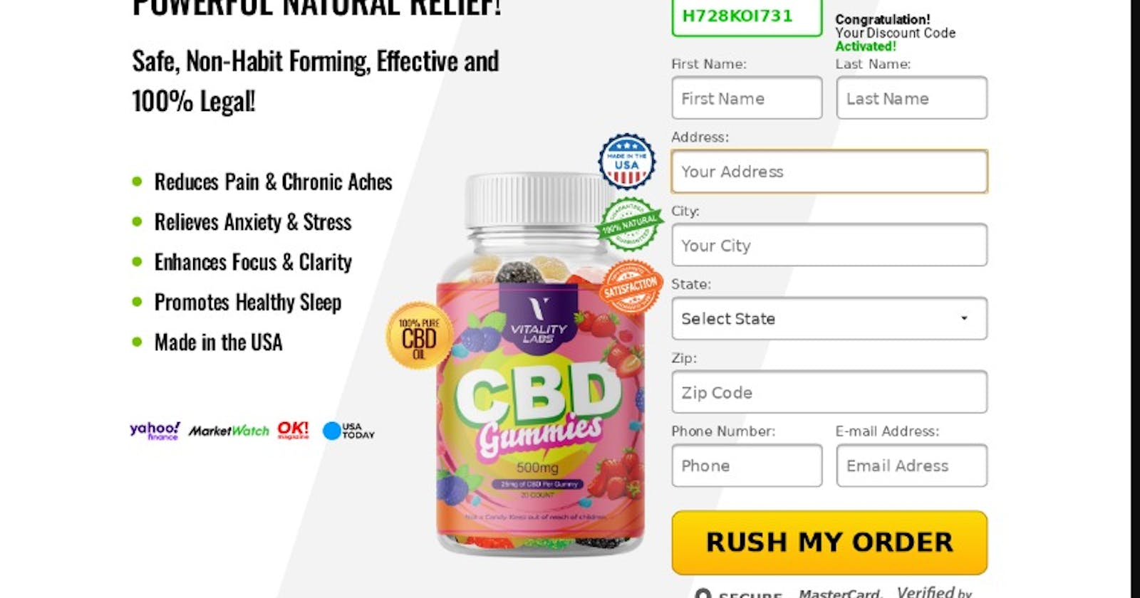 Vitality Labs CBD Gummies- Better Health with #1 CBD!