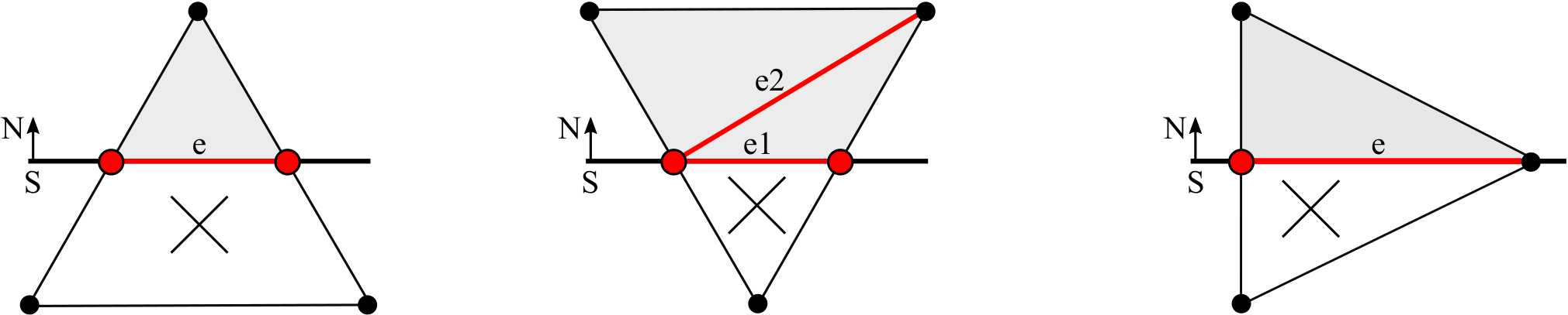 Варианты перестроения треугольников