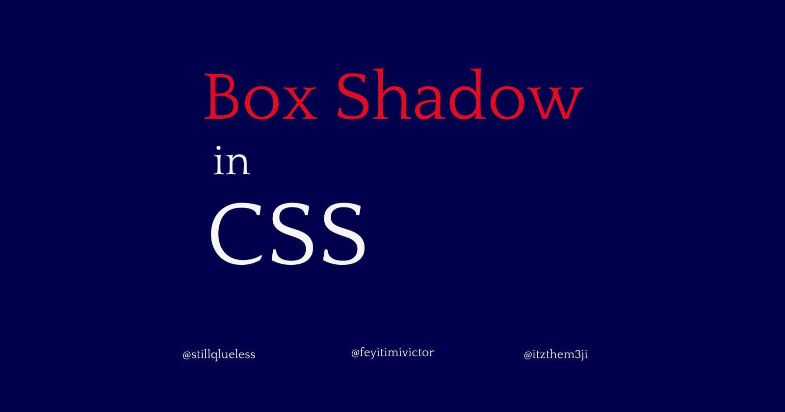 Box Shadow in CSS