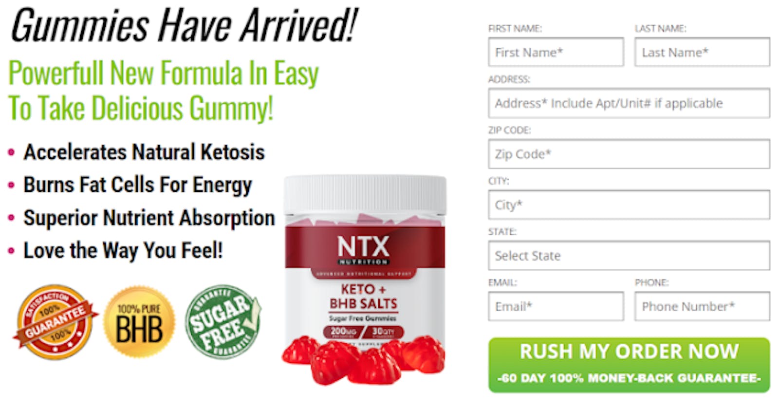 NTX Keto+ BHB Salts Gummies: Reviews Benefits