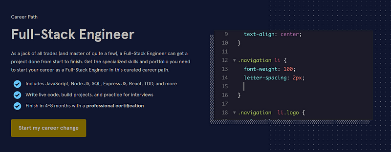 Full-Stack Engneer by Codecademy