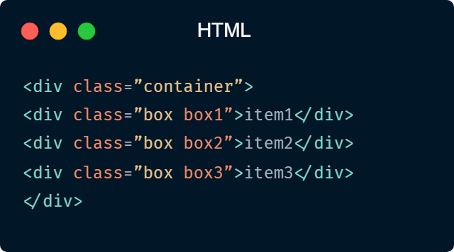 HTML code sample