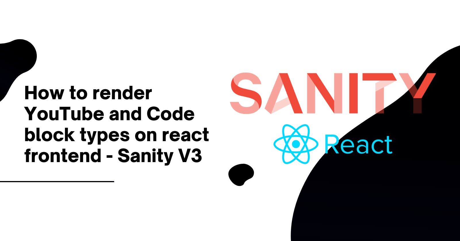 How to render Youube and code block types on react frontend - Sanity V3