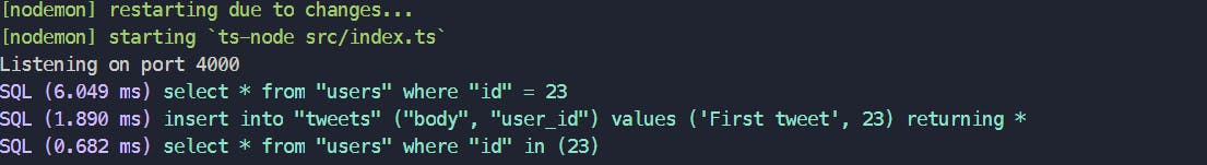 Add tweet mutation sql queries