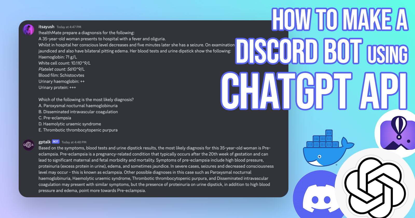 Create AI-powered Discord bot with ChatGPT API