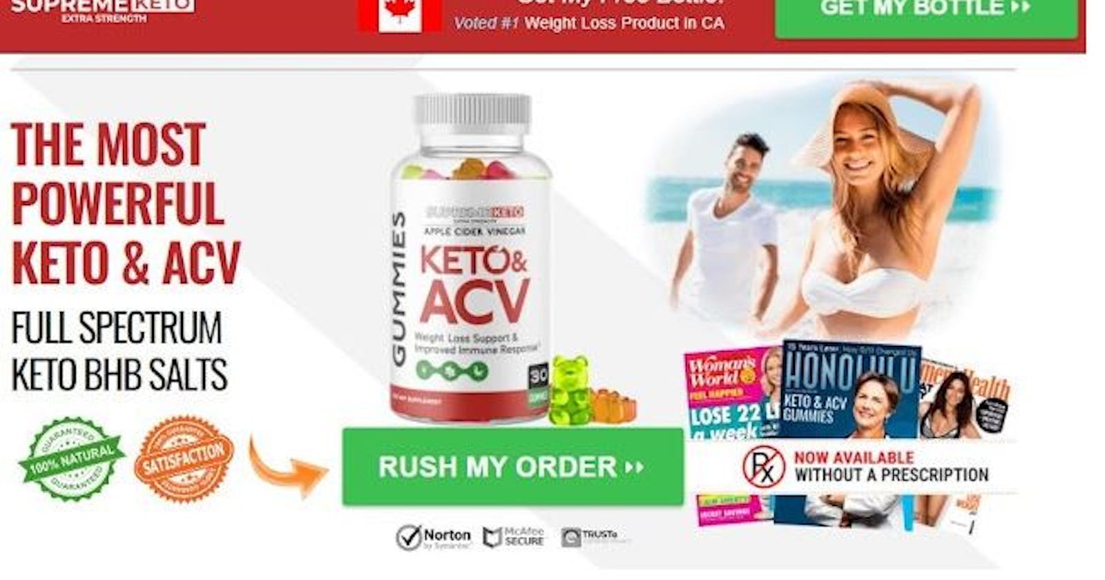 Supreme Keto ACV Gummies Canada:100% Natural, Pure, Price, Work and Where To Buy?