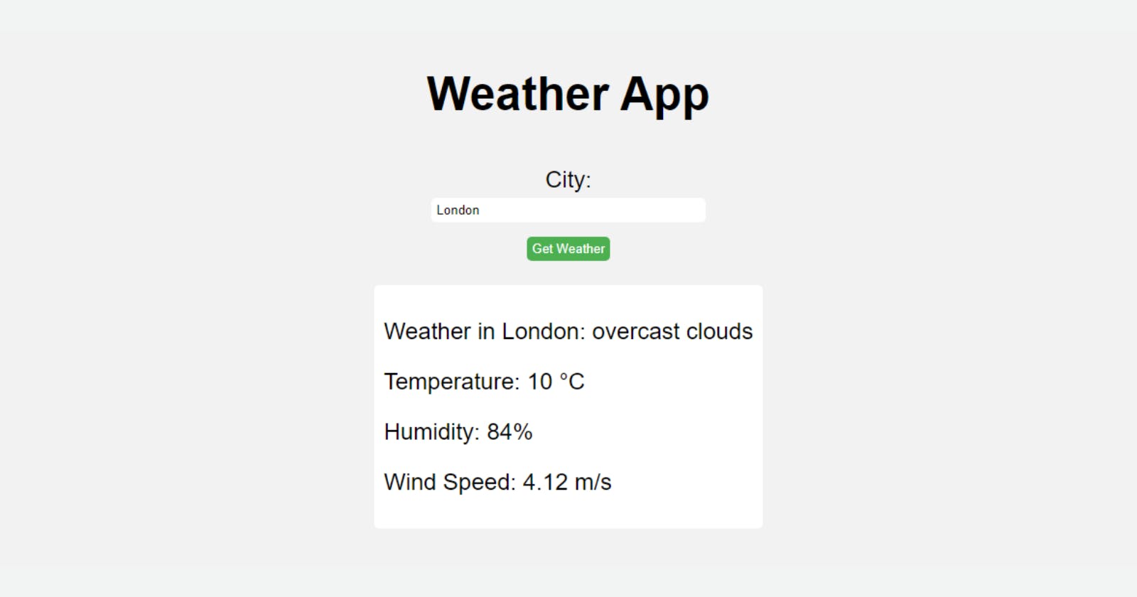 Weather App with API in JS. 10 Days 10 Beginner JS Projects. Day 6
