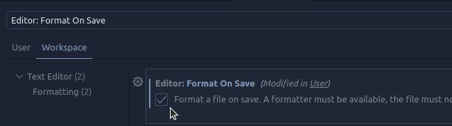 Format on Save on VS Code
