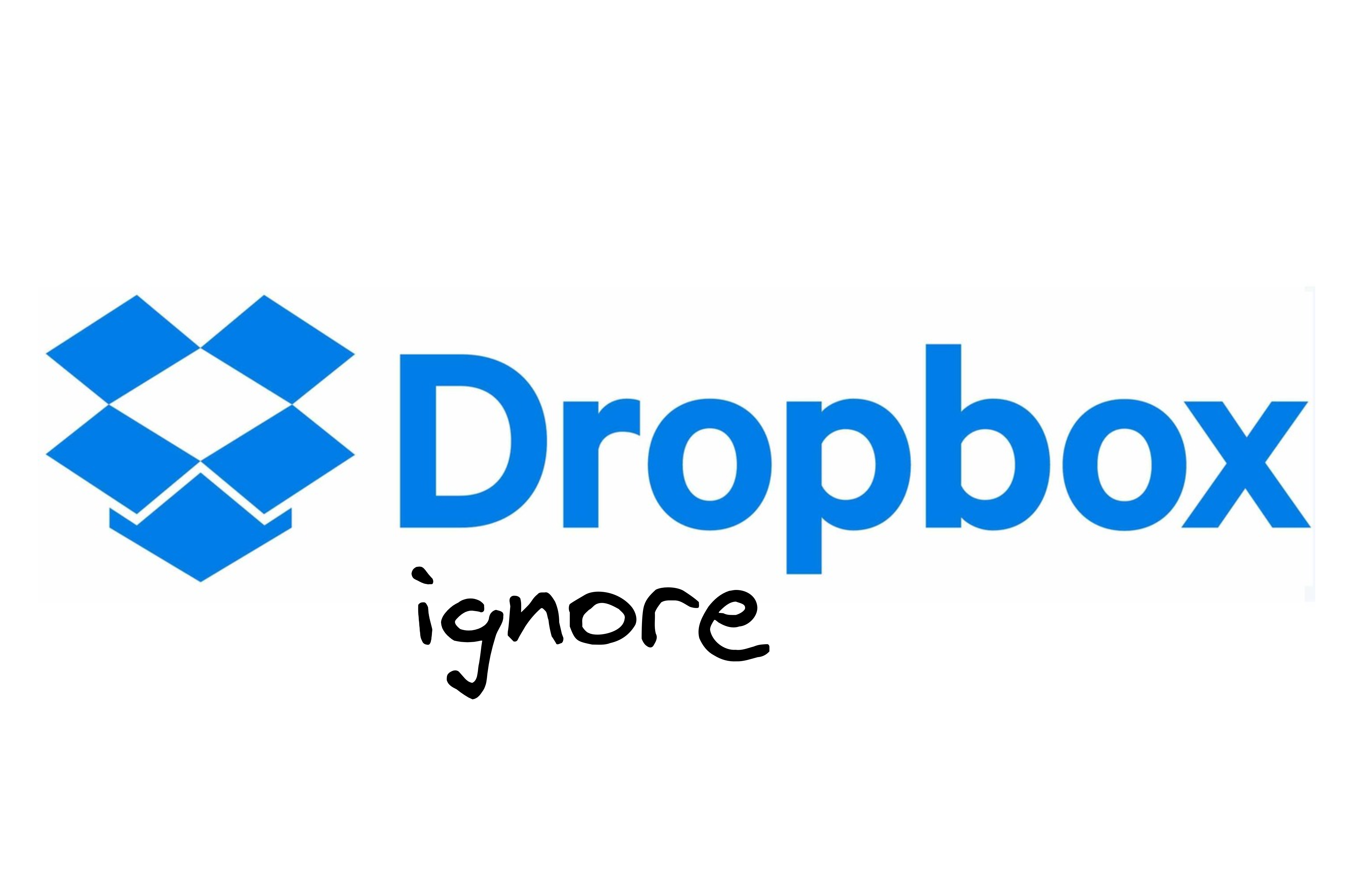 .dropboxignore, the .gitignore analogue that Dropbox should introduce as a feature.