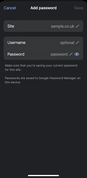 Add password