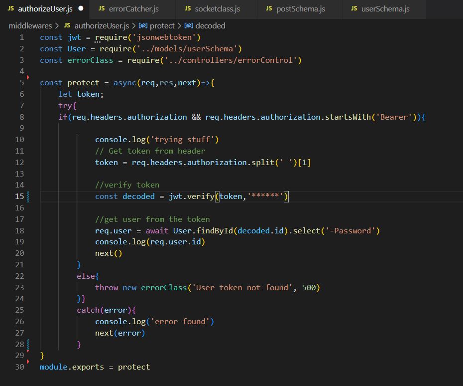 middleware for user authentication on http server