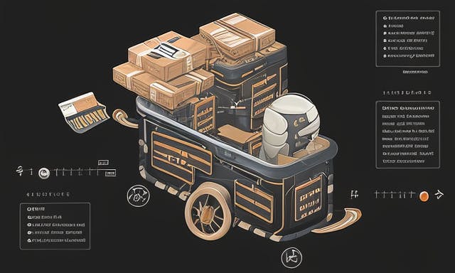 An imaginary representation of an imaginary cart in an imaginary company's e-commerce website.