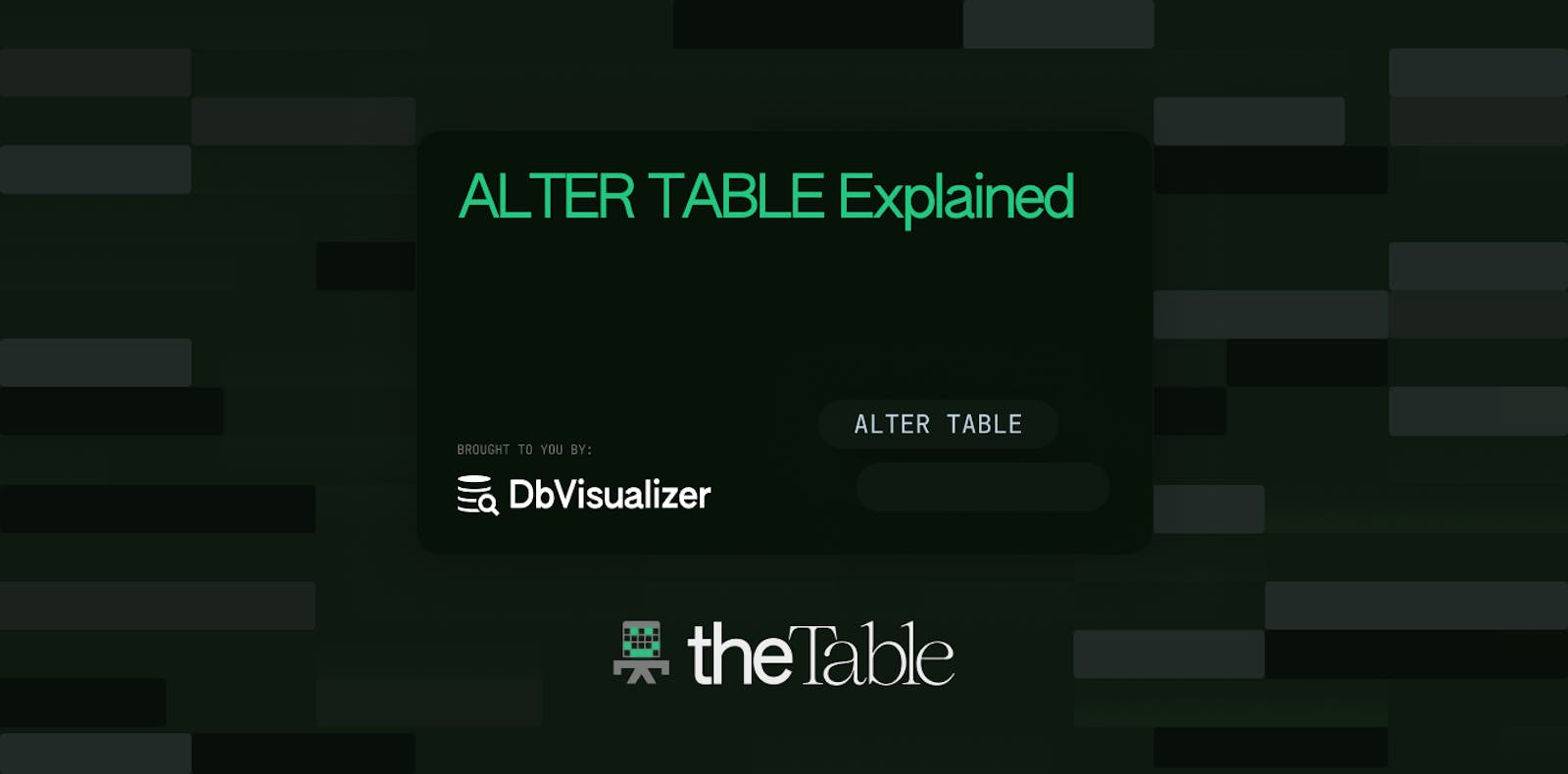 ALTER TABLE Explained
