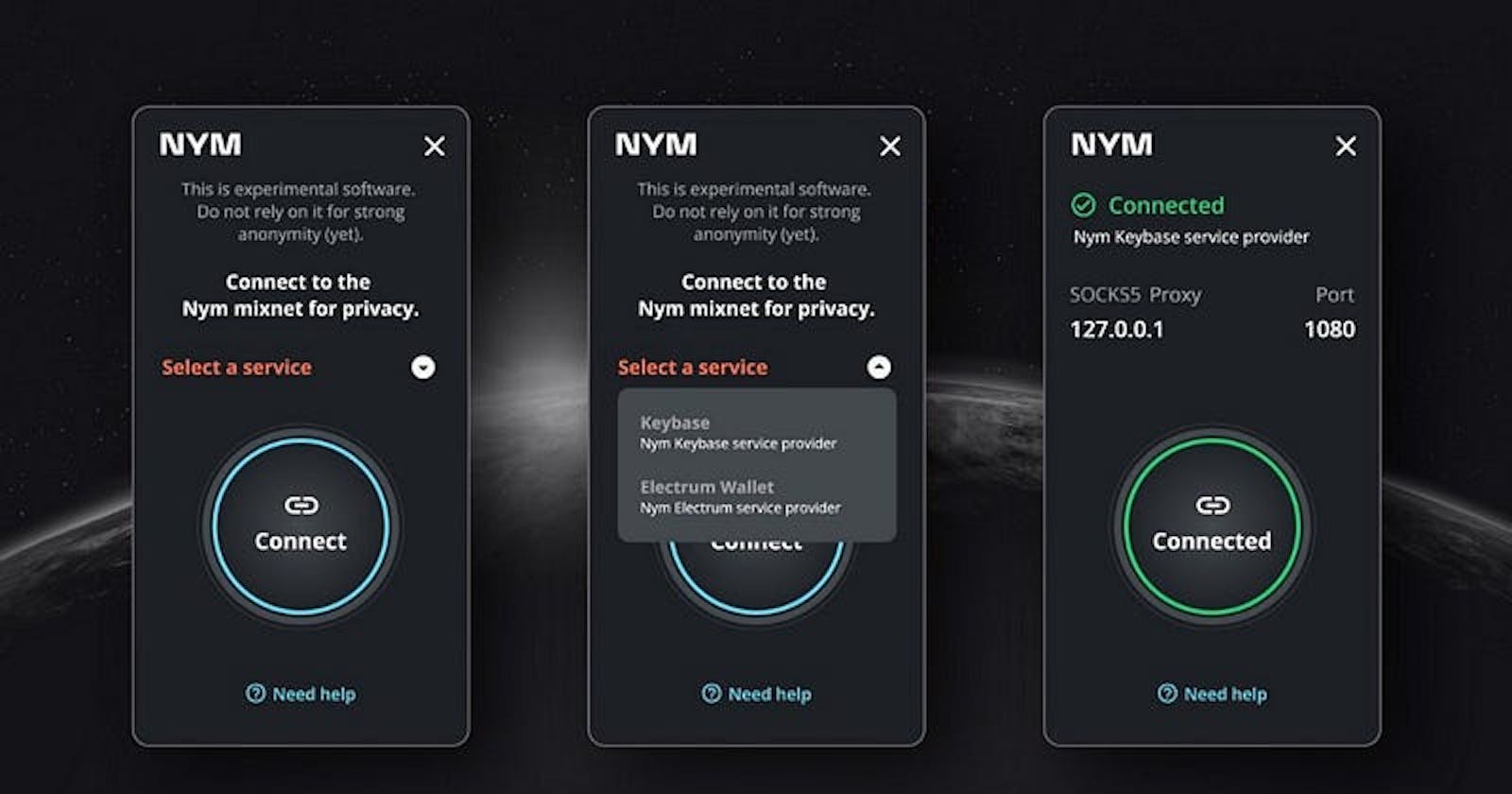 Utiliser Keybase à travers le réseau mixnet de Nym