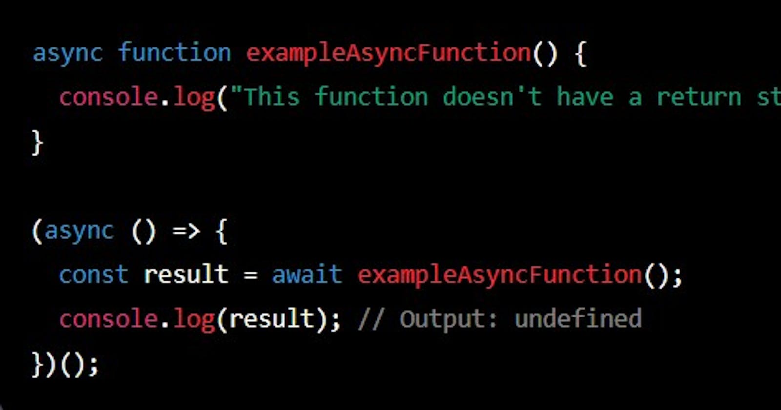 What if I do not mention the return statement in the async function?