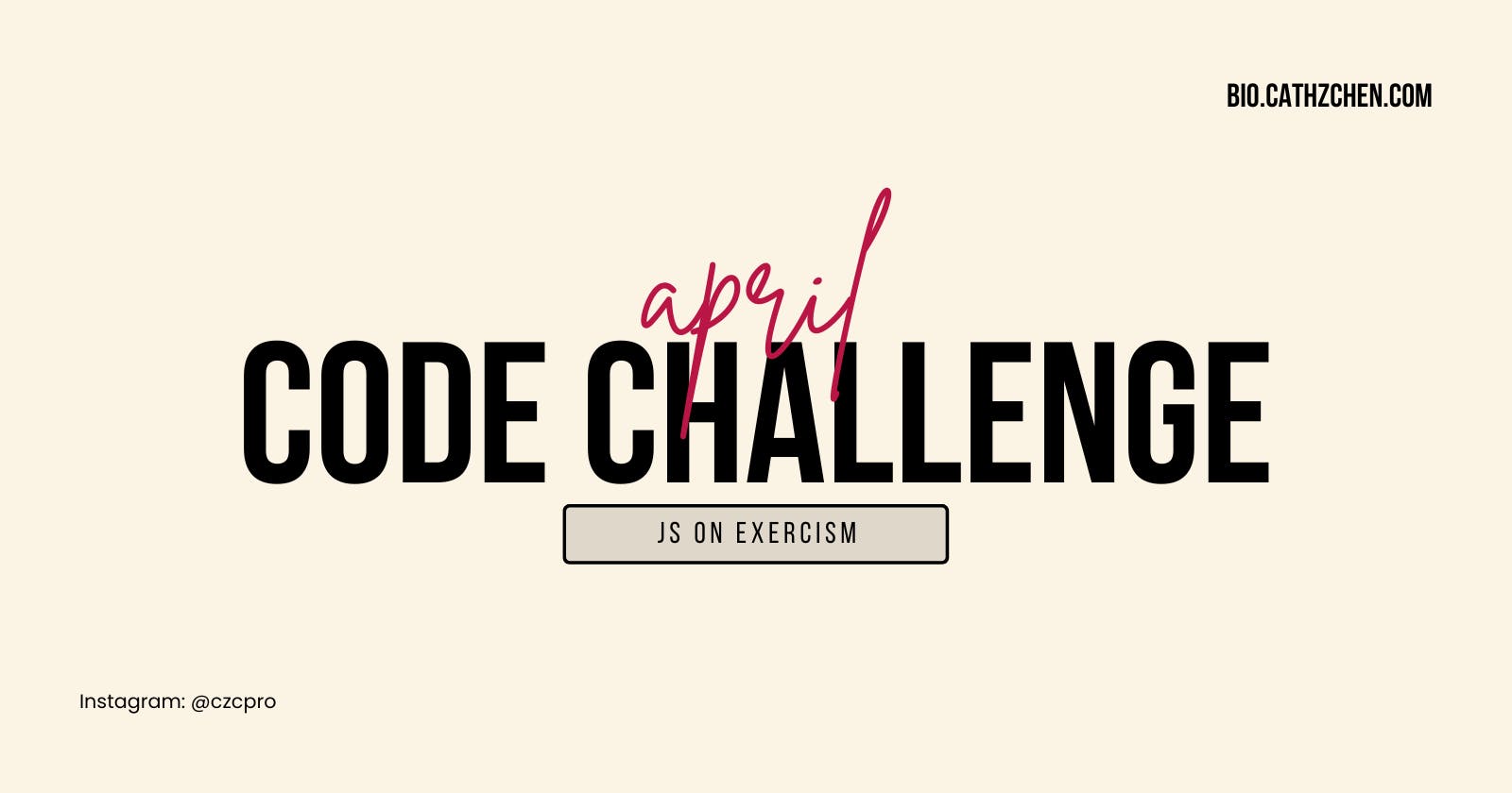 April Code Challenge:  JS on Exercism