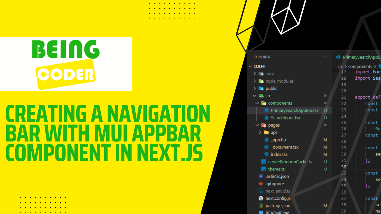 Creating a Navigation Bar with MUI AppBar Component in Next.js