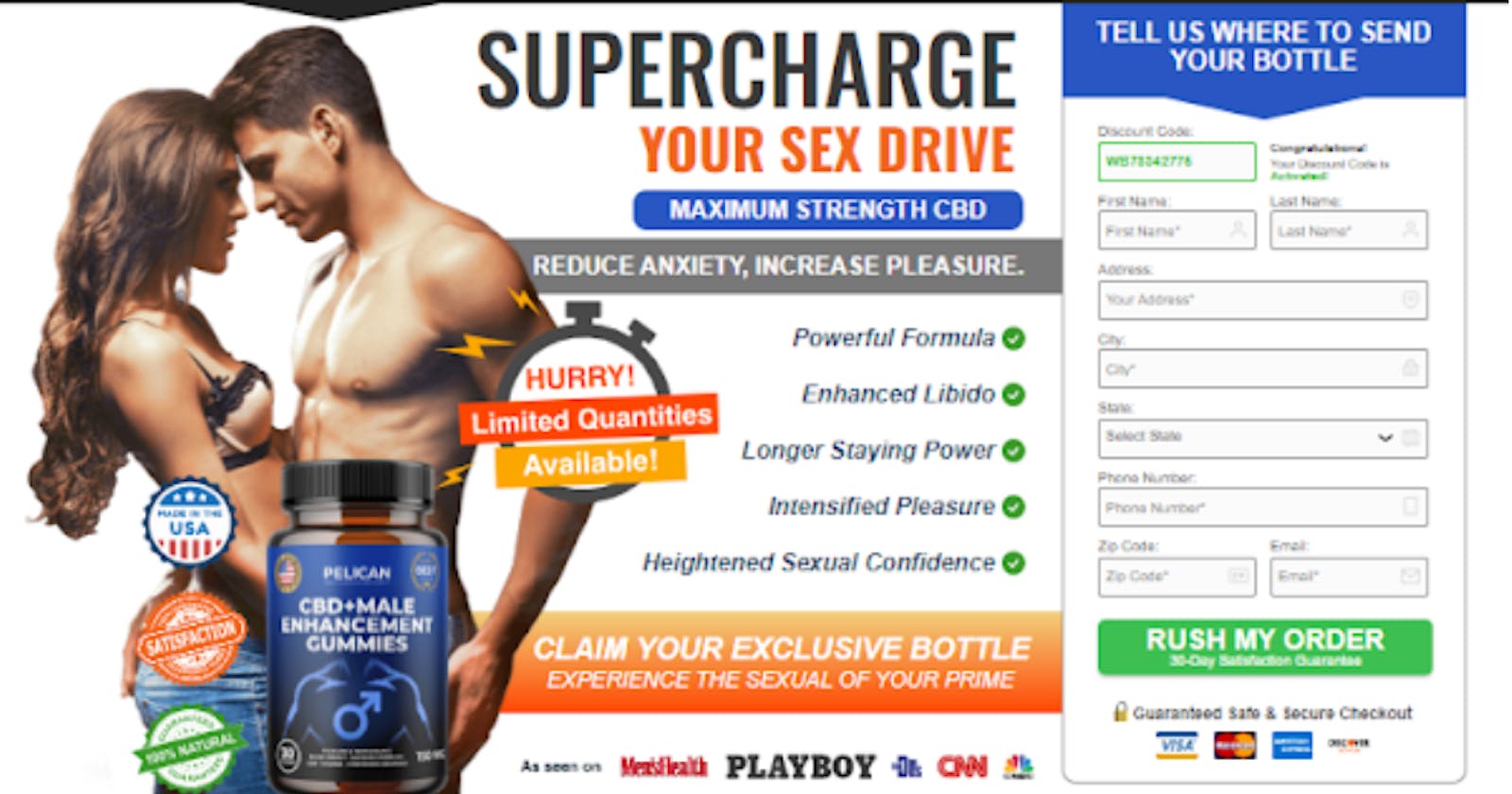 Pelican CBD Male Enhancement Gummies Reviews (2023) :- Shocking Benefits Works 100 percent Normally For Performance!