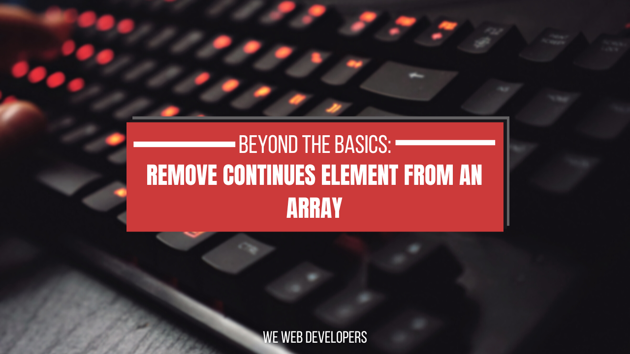 Remove continuous elements from an array