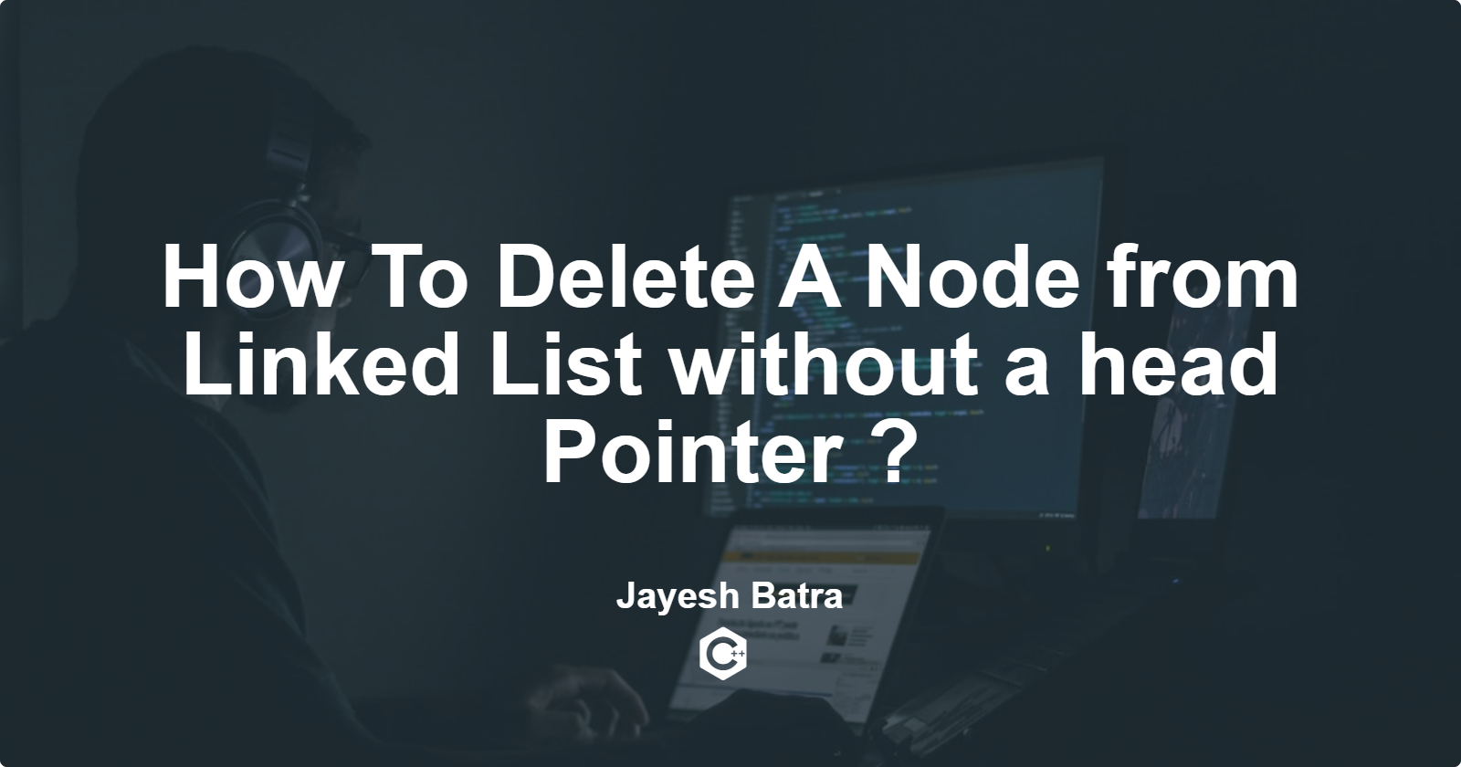 Delete Without Head Pointer in Linked List