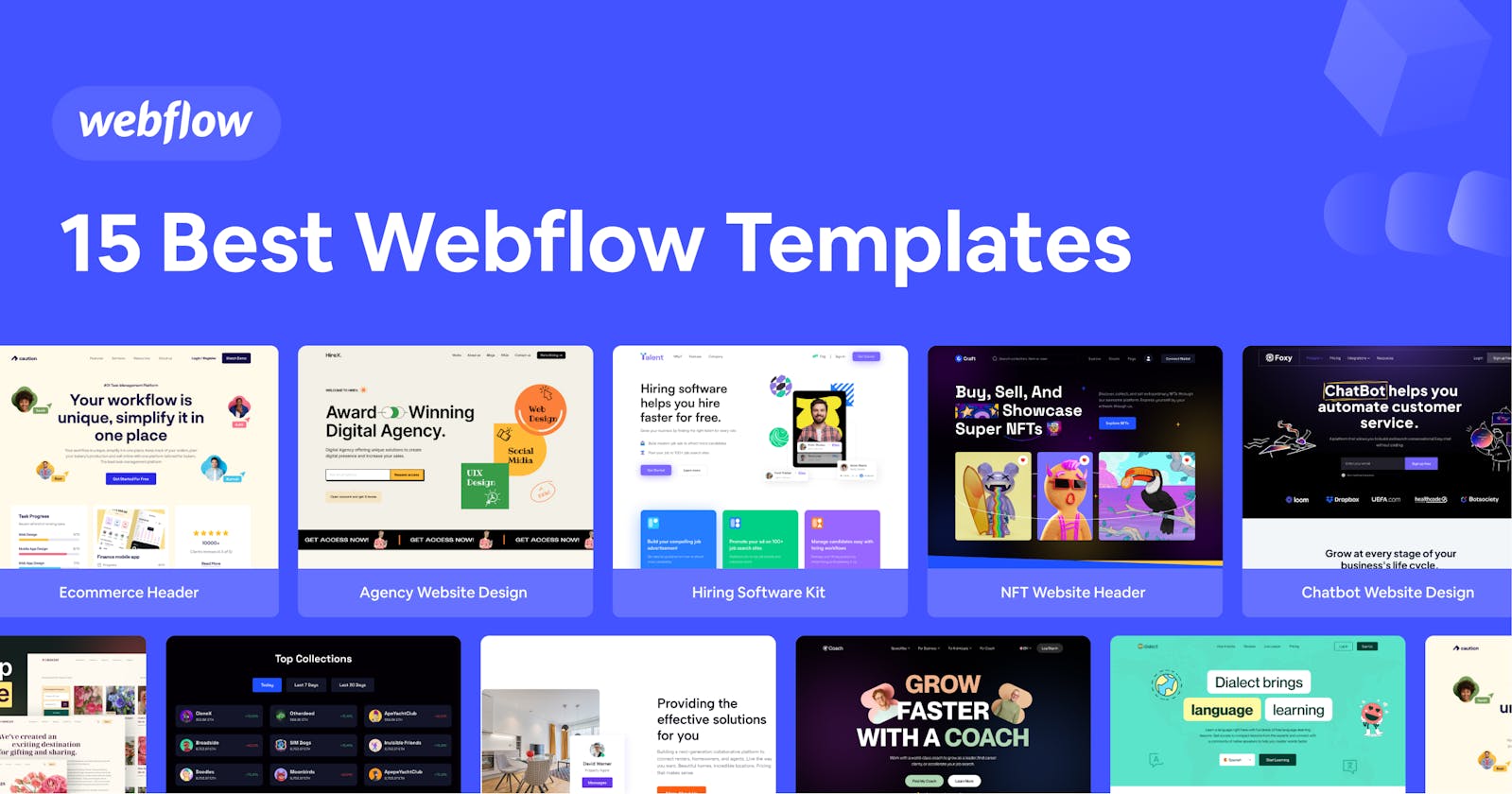 15 Best Webflow Templates for Different Types of Websites