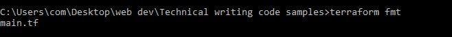 Terraform format