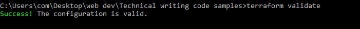 Terraform validate