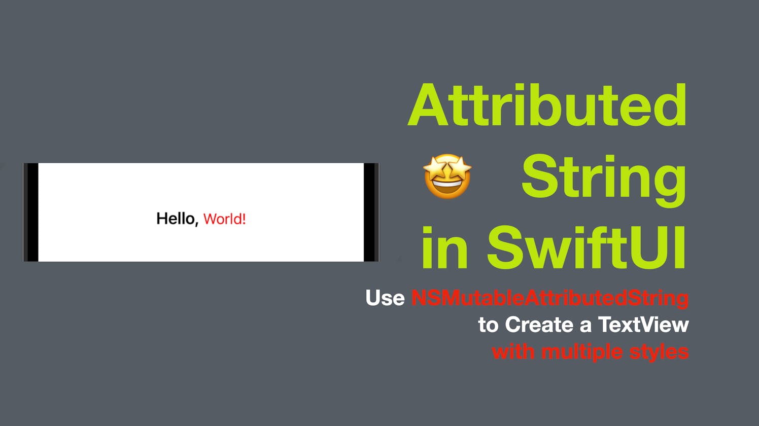 Attributed String in SwiftUI