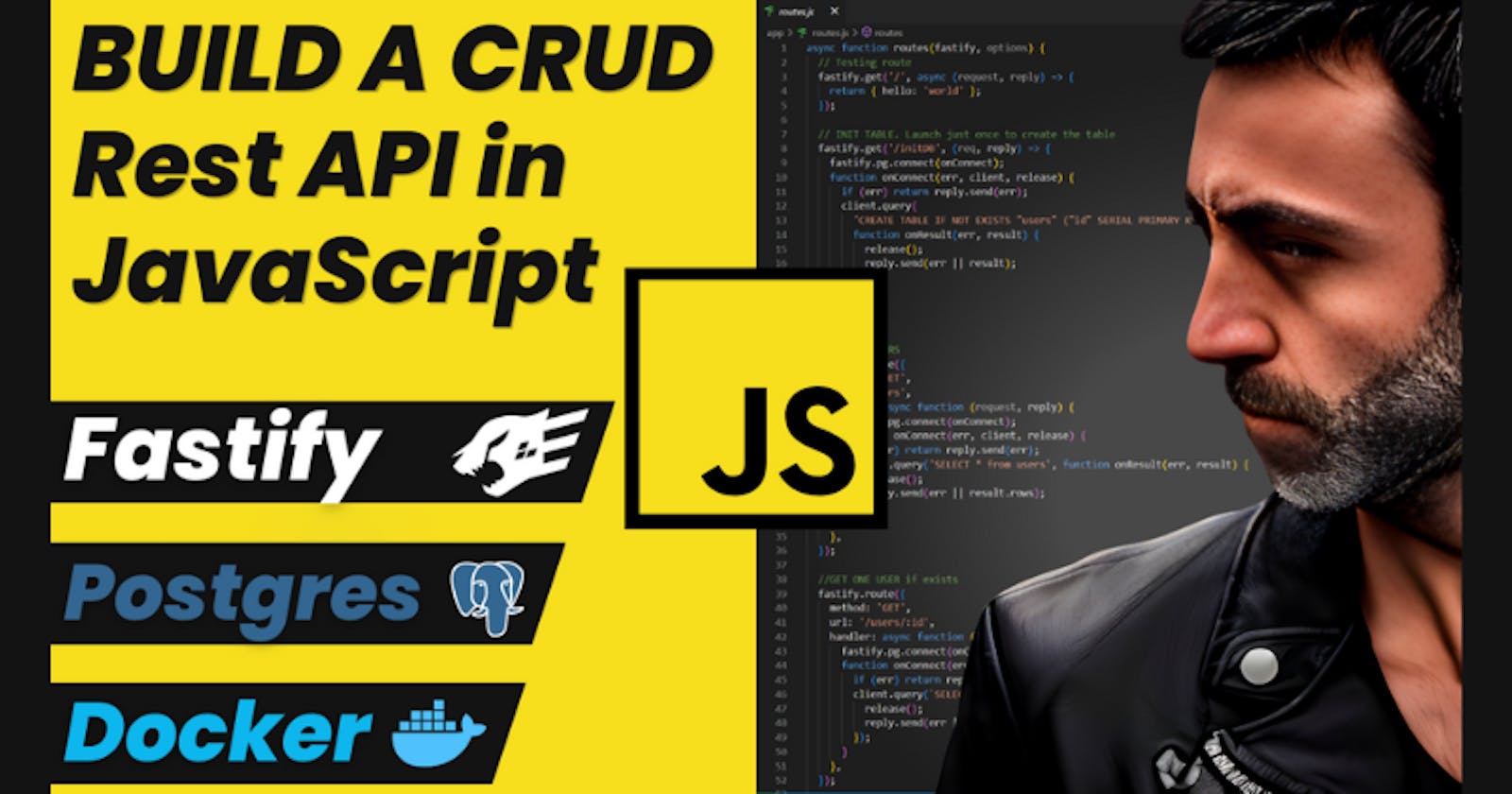 JavaScript CRUD Rest API using Fastify, Node.js, Postgres and Docker Compose