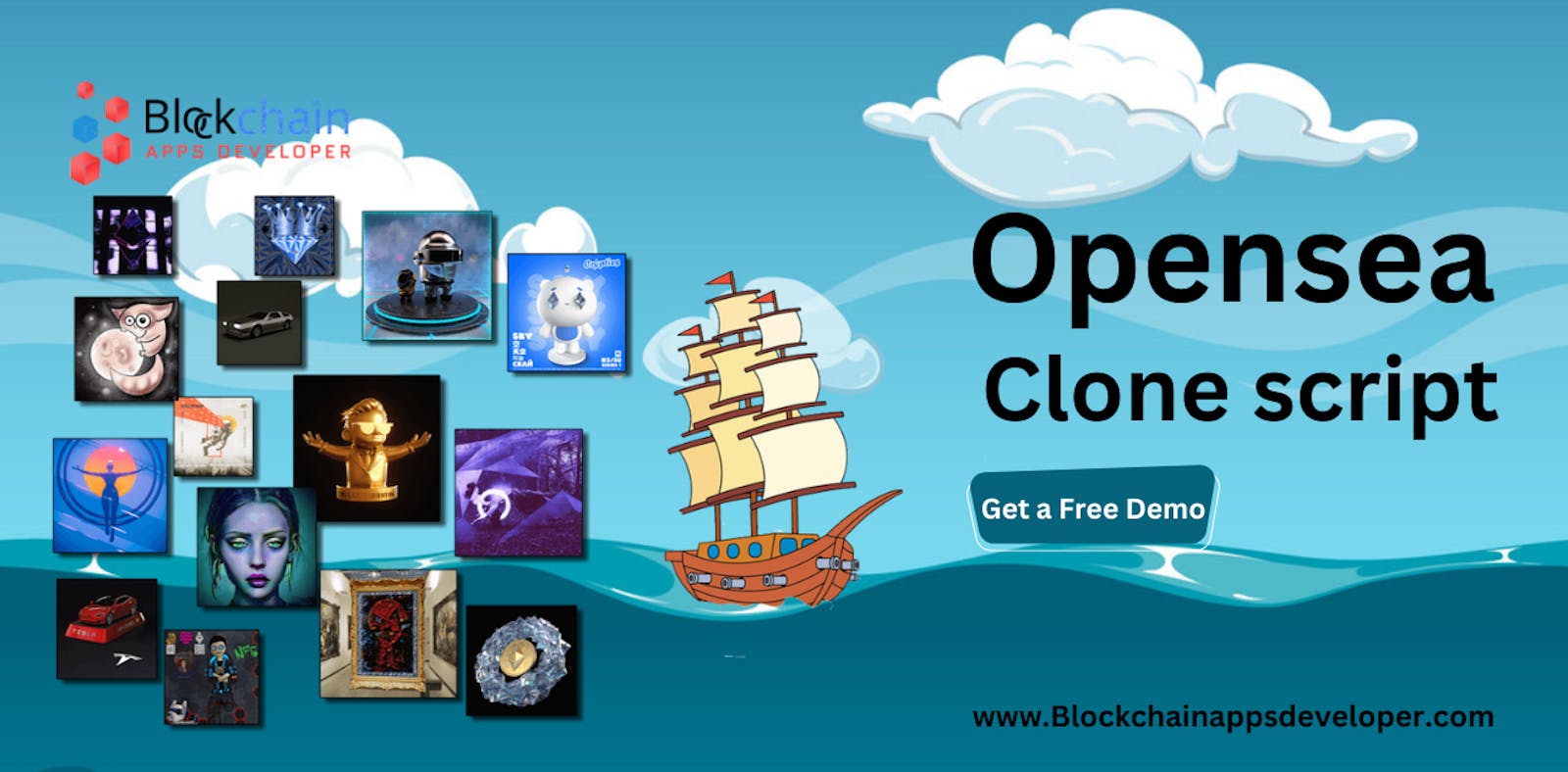 Opensea clone script - Create your NFT Marketplace like Opensea clone script