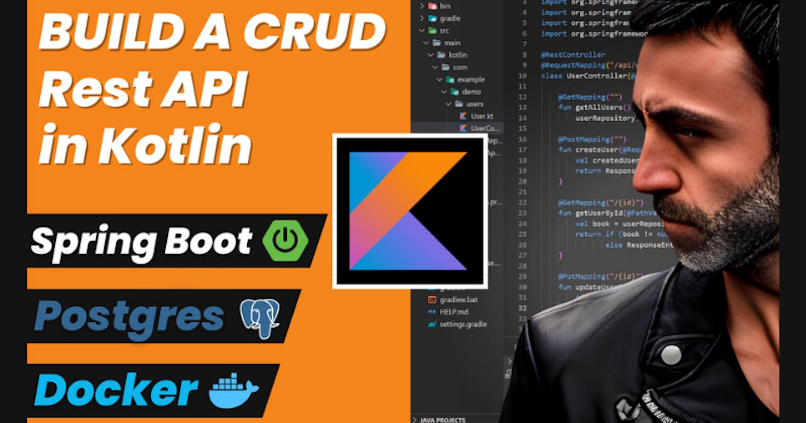 Kotlin CRUD Rest API, using Spring boot, Gradle, Hibernate, Postgres, Docker, Docker Compose