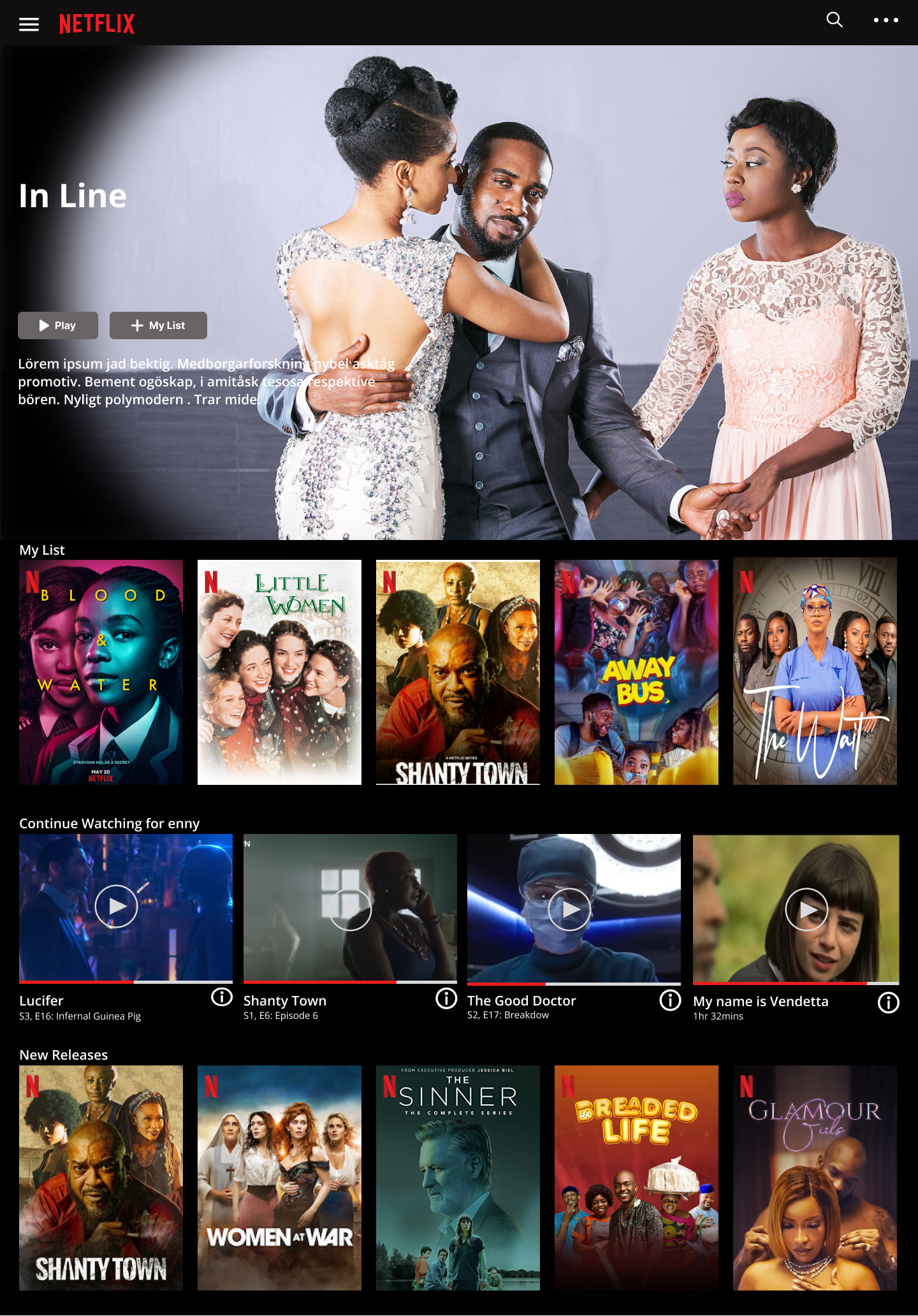 Netflix Landing Page