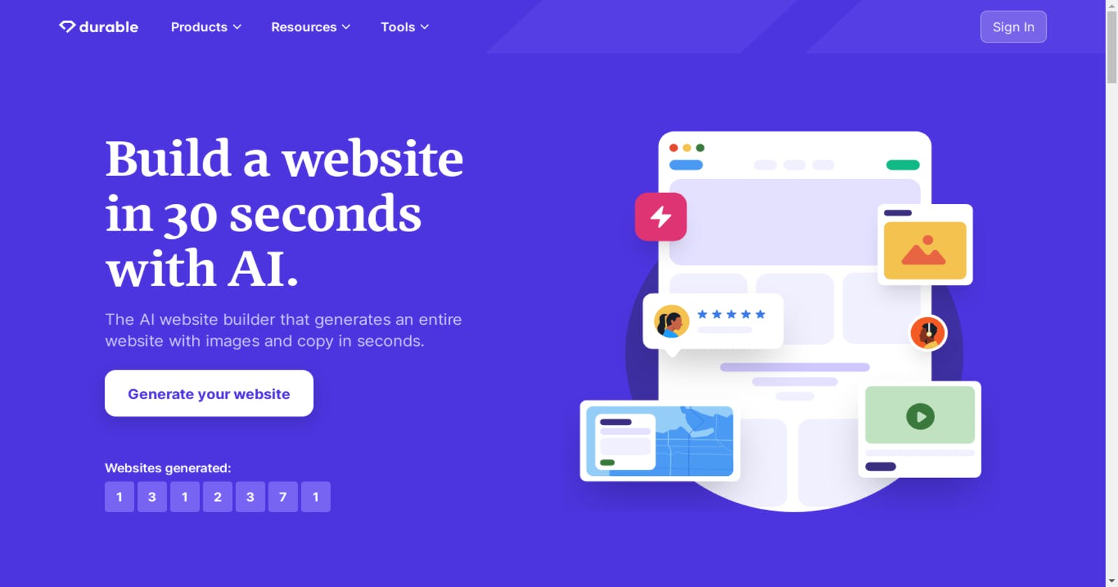 Build a Website in 30 Seconds with Durable's AI-Powered Platform