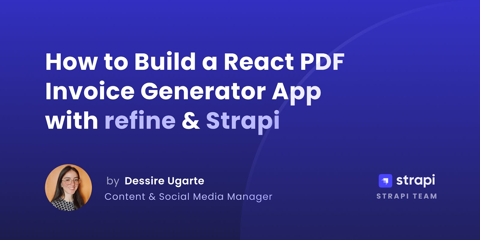 How to Build a React PDF Invoice Generator App with refine & Strapi