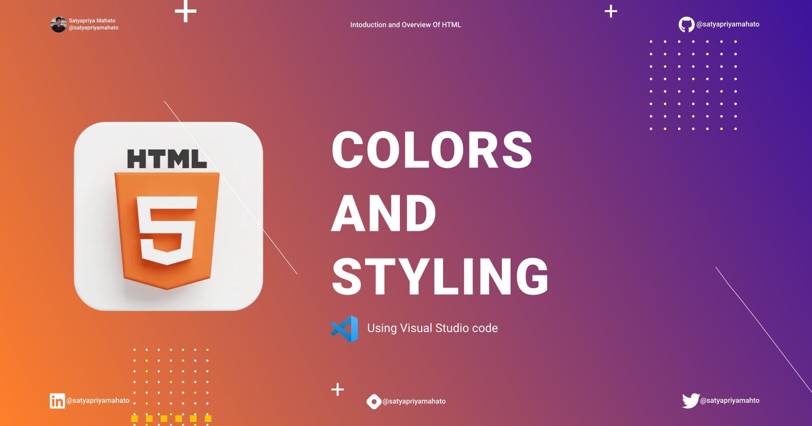 Colors and Styling in HTML