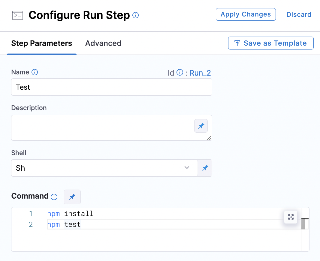 run step commands added