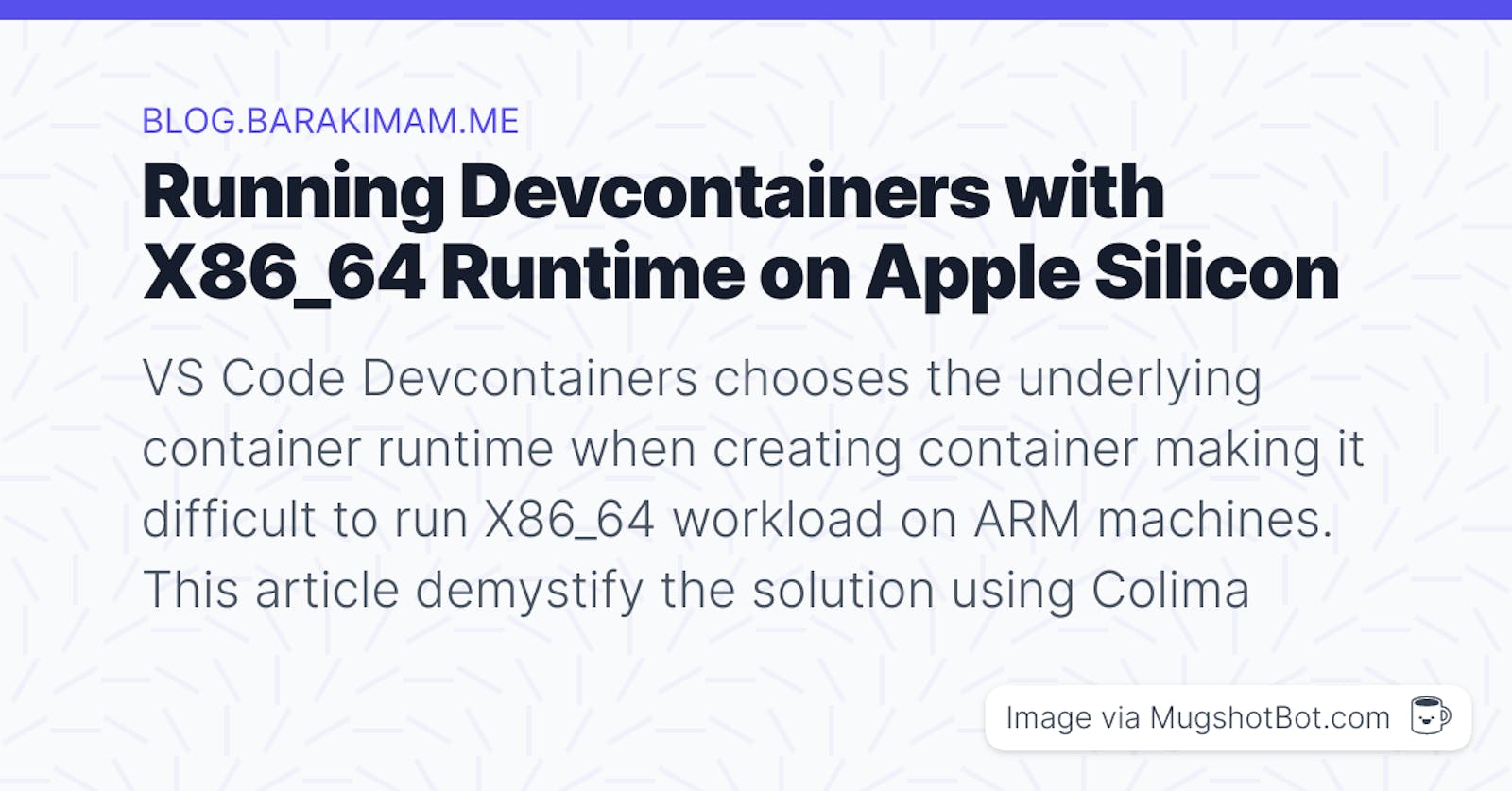 Running VS Code Devcontainers with X86_64 Runtime on Apple Silicon