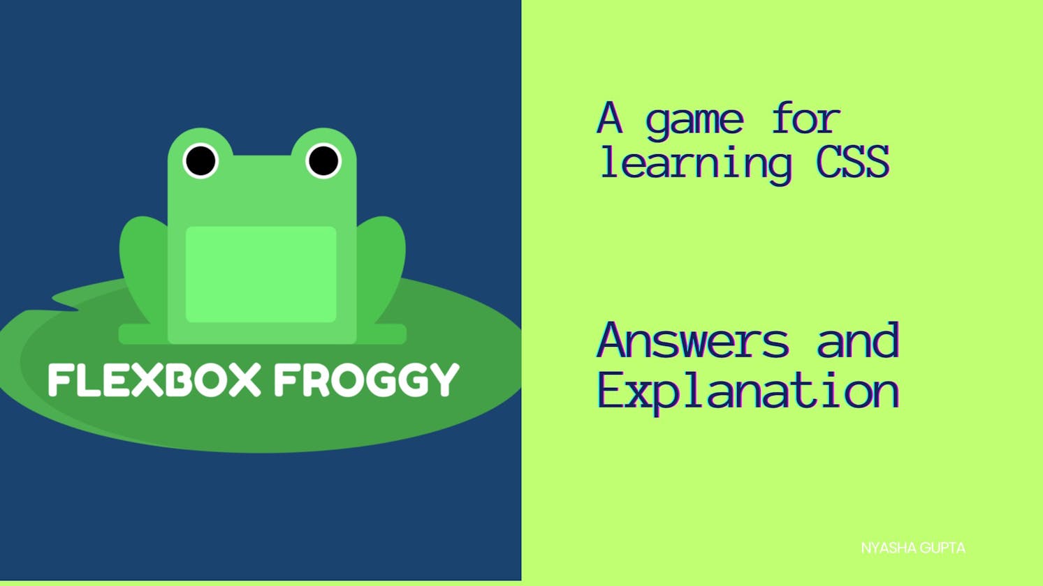 Flex-box Froggy Answers.